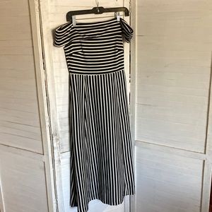 Banana republic size 8 striped midi dress